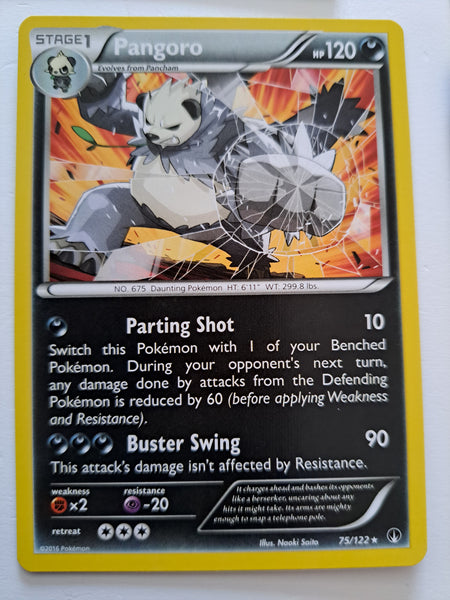 75/122 Pangoro Rare BreakPoint Pokemon Card Nr Mint - Mint