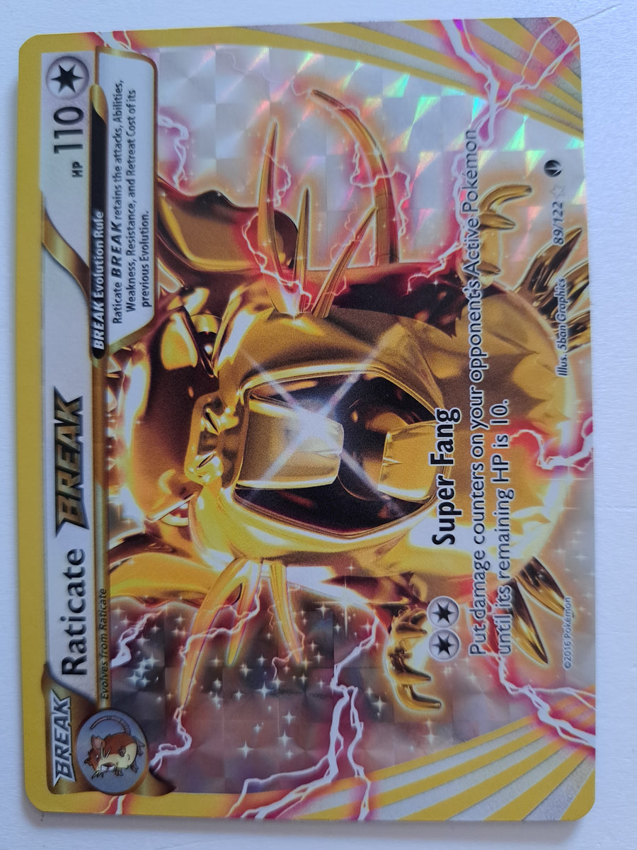 how much are pokemon break cards worth 89/122 Raticate Break BreakPoint Pokemon Card Nr Mint