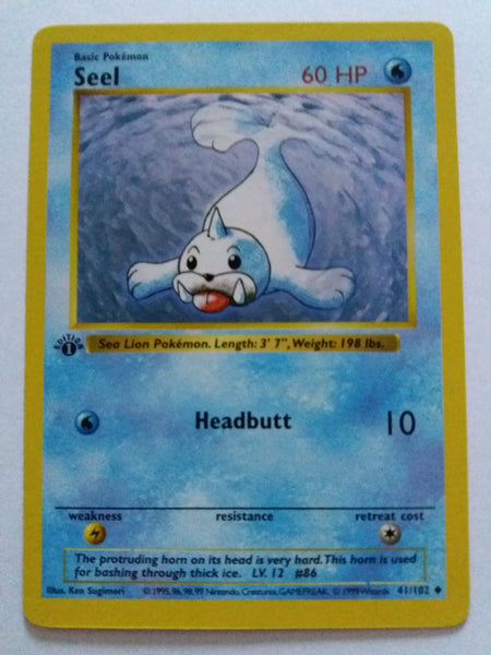 1st Edition Base Set 41/102 Seel (Not Stock Picture) Nr Mint - Mint