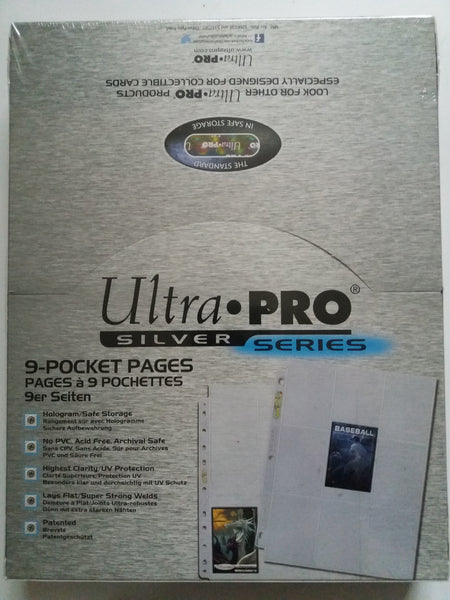 1 Box Ultra Pro Pocket Pages Silver Series Pack 100 Pages