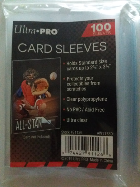 1 x Ultra Pro Standard Soft Sleeves 100 sleeves in a Pack