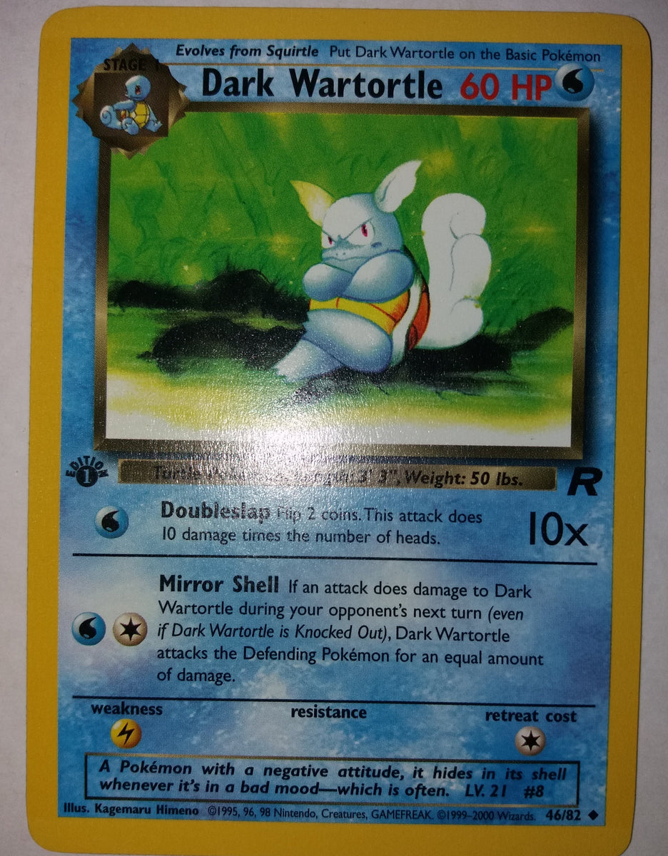 wartortle pokemon card first edition 46/82 Dark Wartortle 1st Edition “Team Rocket” Nr. Mint – Mint – PokemonCardShop