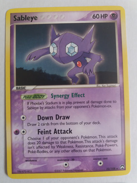 22/108 Sableye Rare Non Holo Ex Power Keepers Set Nr Mint – Mint