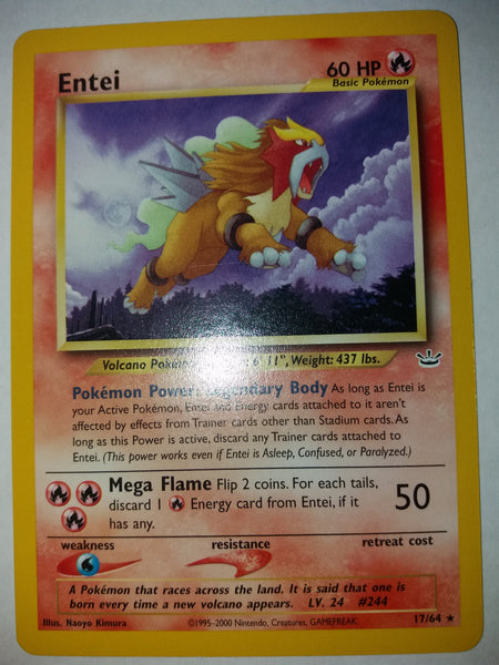 17/64 Entei Rare Neo Revelations Pokemon Card Nr Mint - Mint