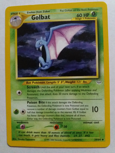 29/64 Golbat Neo Revelations Pokemon Card Nr Mint - Mint