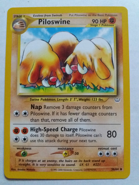 36/64 Piloswine Neo Revelations Pokemon Card Nr Mint - Mint