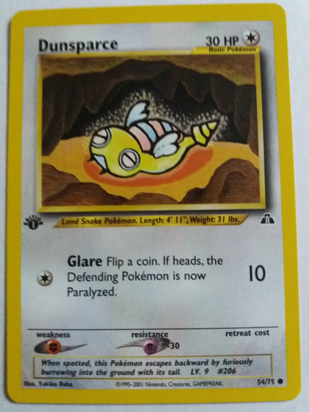 1st Ed 54/75 Dunsparce “Neo Discovery” Nr. Mint – Mint