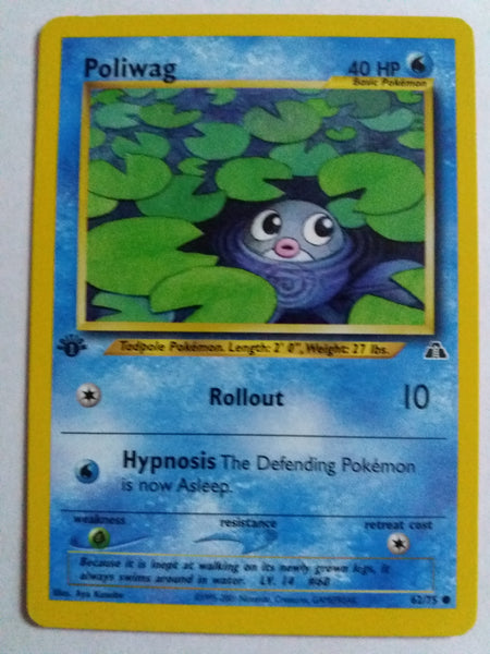 1st Ed 62/75 Poliwag “Neo Discovery” Nr. Mint – Mint