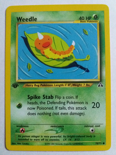 1st Ed 70/75 Weedle “Neo Discovery” Nr. Mint – Mint
