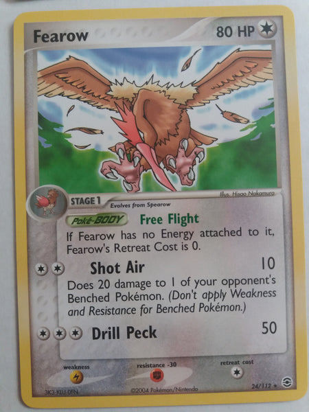 24/112 Fearow Rare Non Holo EX Fire Red Leaf Green Set Nr Mint – Mint