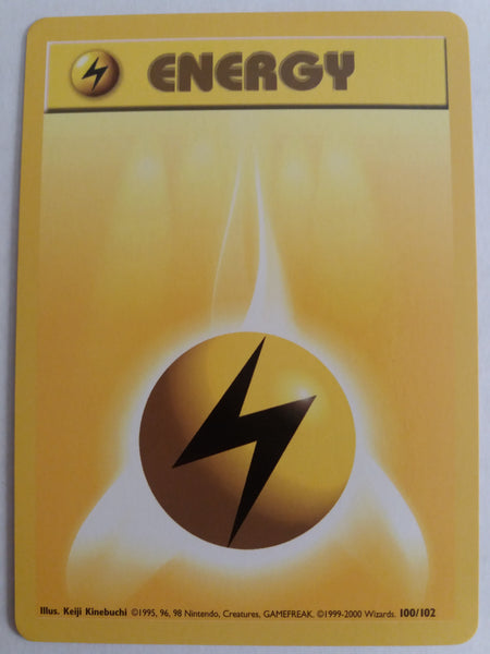 100/102 Lightning Energy Base Set 4th Print 1999 – 2000 Nr Mint – Mint
