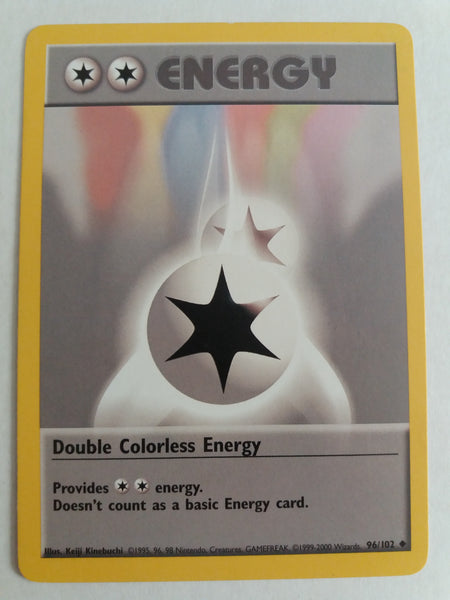 96/102 Double Colorless Energy Base Set 4th Print 1999 – 2000 Nr Mint – Mint