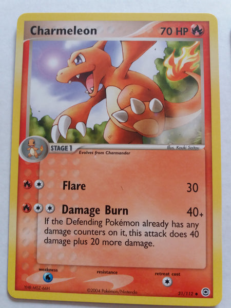 31/112 Charmeleon Non Holo EX Fire Red Leaf Green Set Nr Mint – Mint