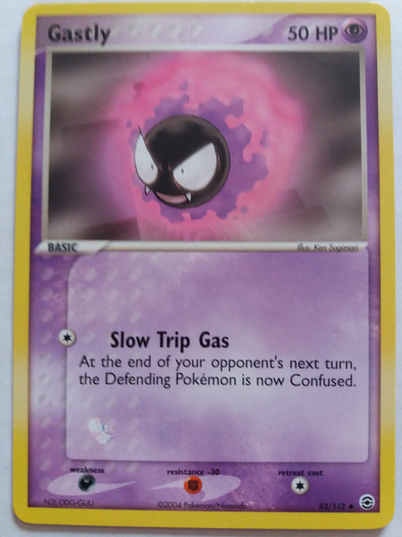 63/112 Gastly Non Holo EX Fire Red Leaf Green Set Nr Mint – Mint