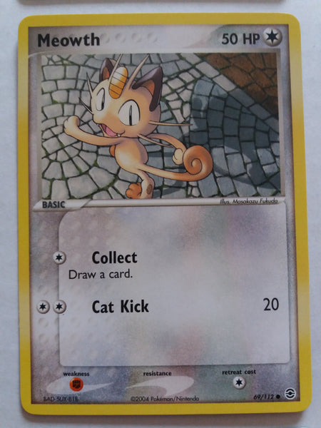69/112 Meowth Non Holo EX Fire Red Leaf Green Set Nr Mint – Mint