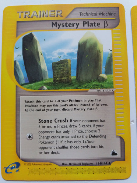 134/144 Mystery plate B Uncommon Non Holo Skyridge Set Nr Mint - Mint