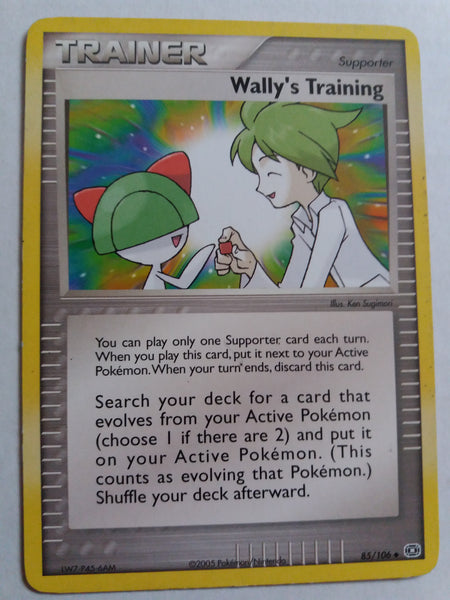 85/106 Wally's Training Non Holo EX Emerald Set Nr Mint – Mint