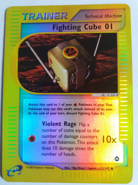 121/147 Fighting cube 01 Rev Holo Aquapolis Nr Mint – Mint