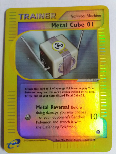 129/147 Metal cube 01 Rev Holo Aquapolis Nr Mint – Mint