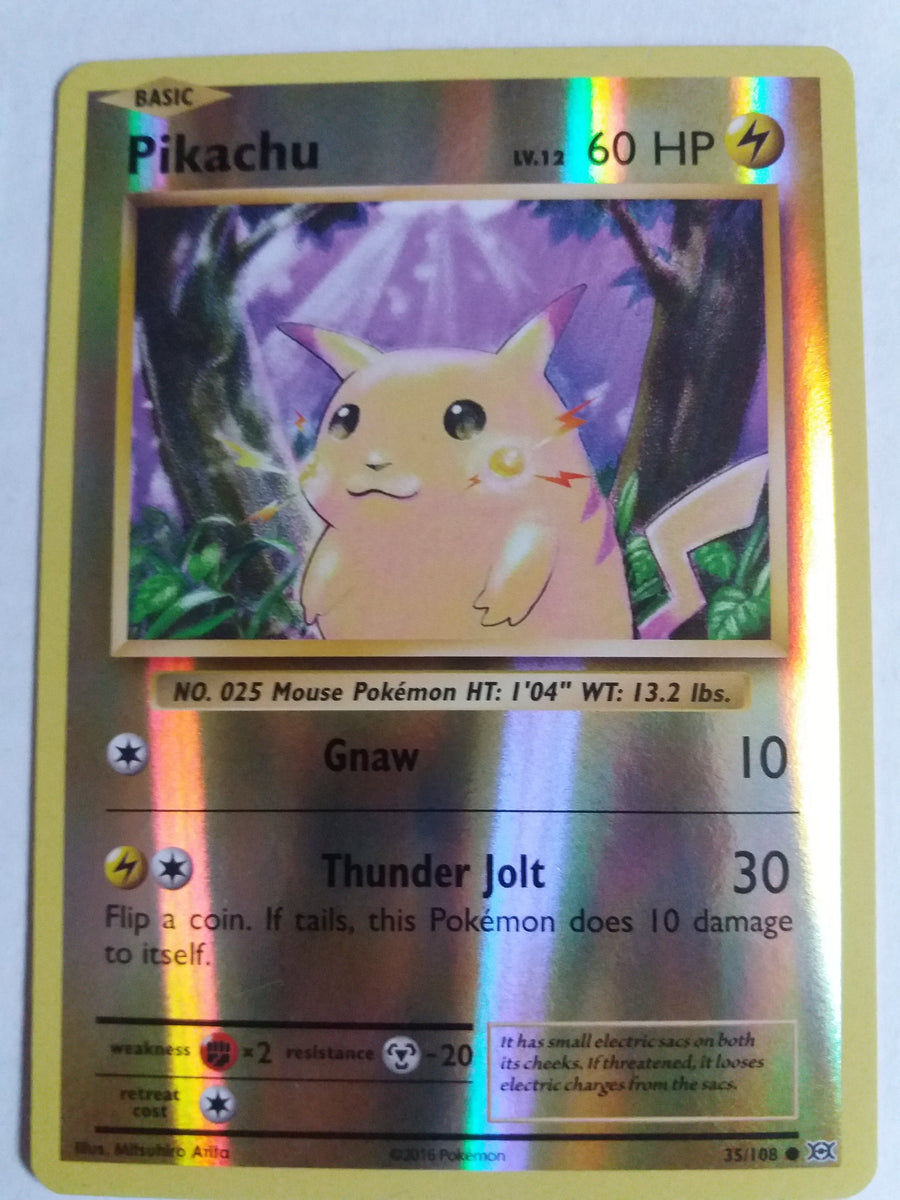 pokemon card 35 108 Pikachu - XY - Evolutions type Pokemon Pikachu 2016 XY: Evolutions #35