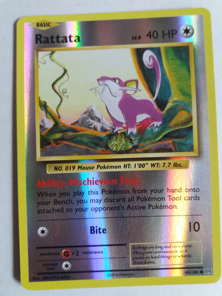 rattata pokemon card value 2016 66/108 Rattata “Evolutions” Reverse Holo Nr. Mint – Mint – PokemonCardShop