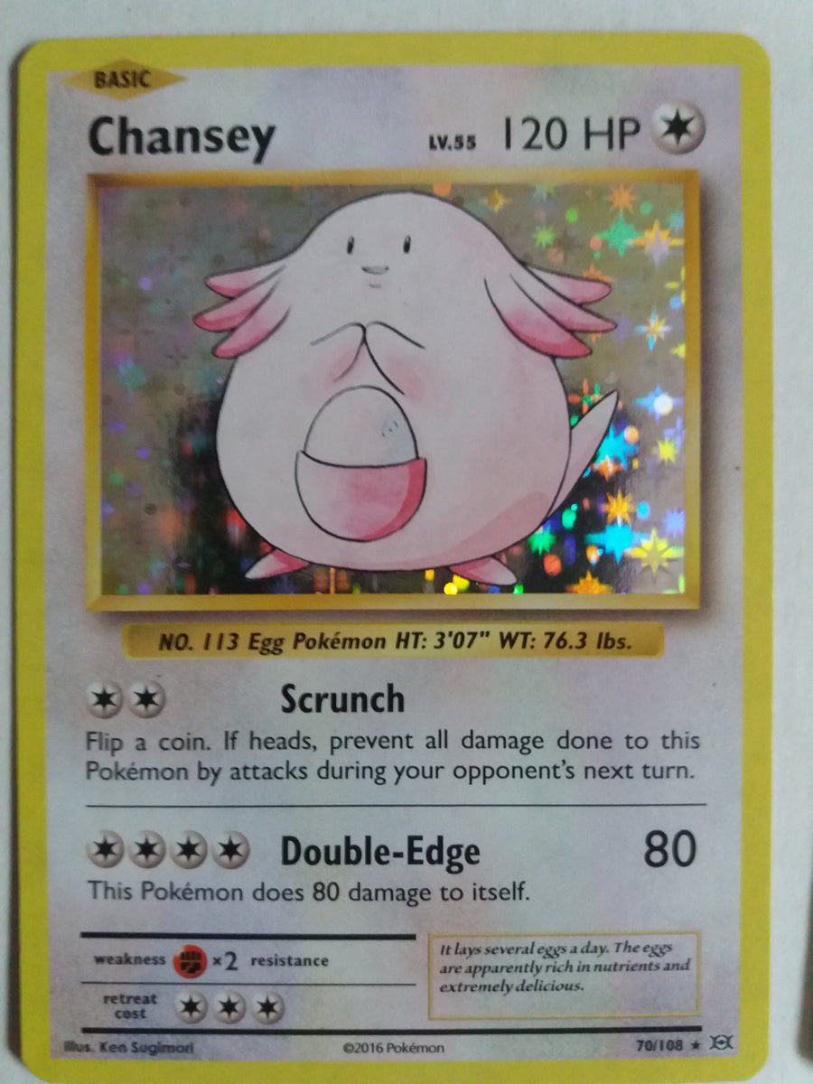 2016 chansey pokemon card PSA 7 Like new Description coming soon... Chansey 70/108 Holo Rare Pokemon