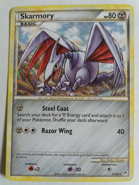 31/95 Skarmory Non Holo Call Of Legends Set Nr Mint – Mint