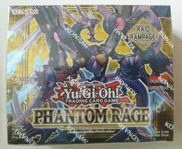 1 x Sealed Yu-Gi-Oh 1st Ed Phantom Rage Booster Box (24 Packs Per Box)