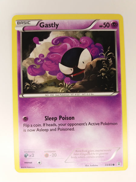 33/83 Gastly Common Generations Set Pokemon Card Nr Mint - Mint
