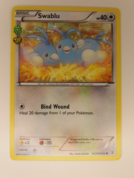 RC23/RC32 Swablu Common Radiant Collection Set Generations Card Nr Mint - Mint
