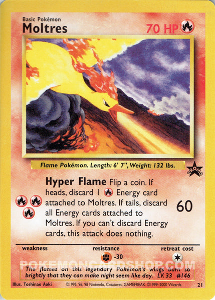 # 21 Moltres Promo Pokemon Card Nr Mint - Mint