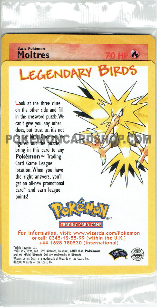 Set of 3 Legendary Birds Promos Sealed 21 Moltres, 22 Articuno & 23 Za –  PokemonCardShop