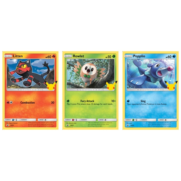 Pokémon Trading Card Game 25th Anniversary Alola Starters Pack