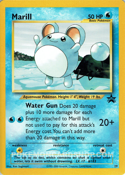 # 29 Marill Promo Pokemon Card Nr Mint - Mint