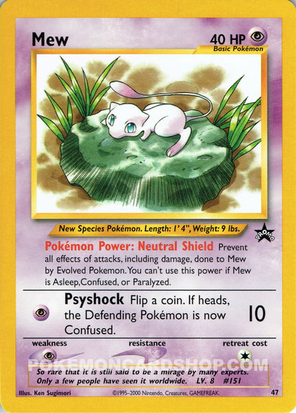 # 47 Mew Promo Pokemon Card Nr Mint - Mint