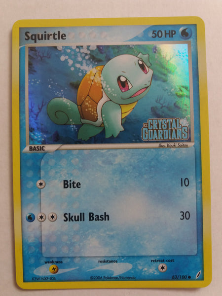 63/100 Squirtle Reverse Holo “EX Crystal Guardians” Nr. Mint – Mint
