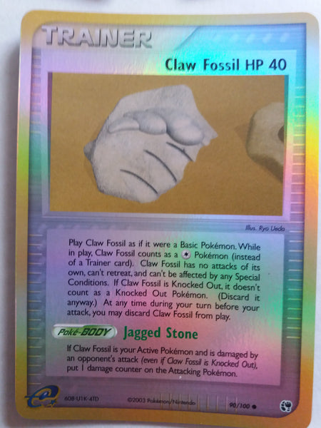 90/100 Claw Fossil Reverse Holo “EX Sandstorm” Nr. Mint – Mint