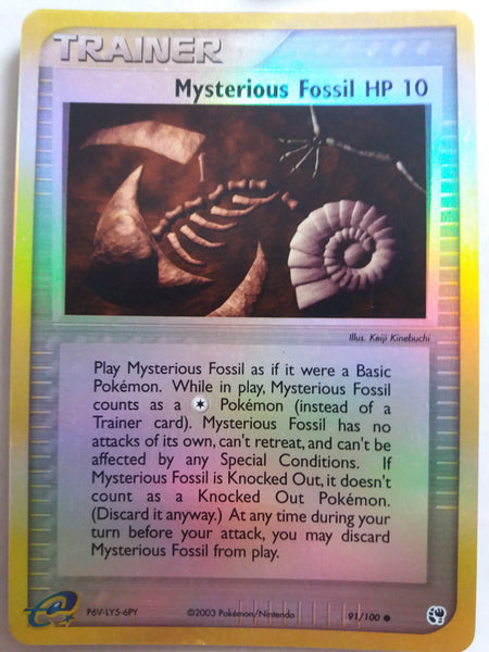 91/100 Mysterious Fossil Reverse Holo “EX Sandstorm” Nr. Mint – Mint