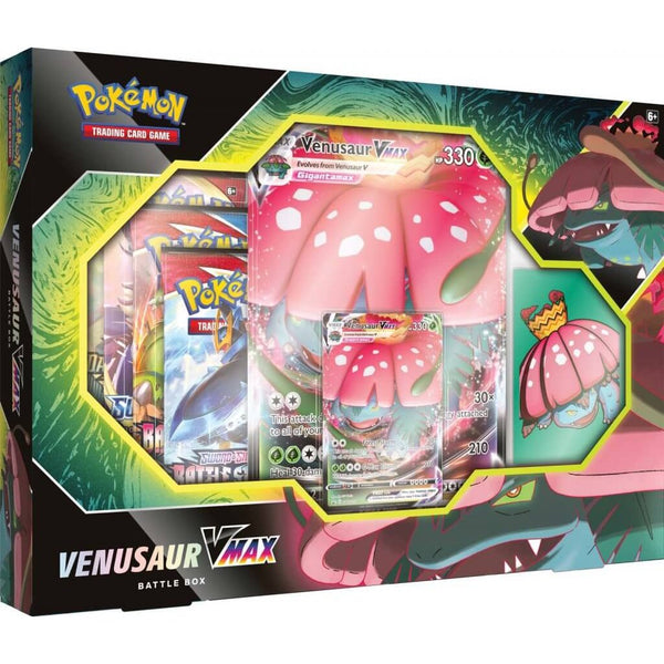 Pokemon Venusaur Vmax Collection Box inc 4 Booster pack 65 Venusaur Sleeves