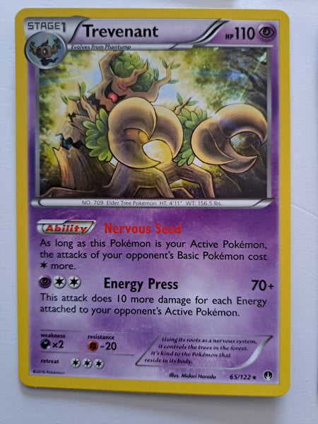 most valuable breakpoint pokemon cards 65/122 Trevenant Rare BreakPoint Pokemon Card Nr Mint