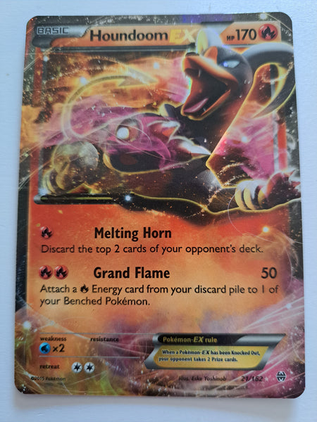 21/162 Houndoom Ex BreakThrough Pokemon Card Nr Mint - Mint