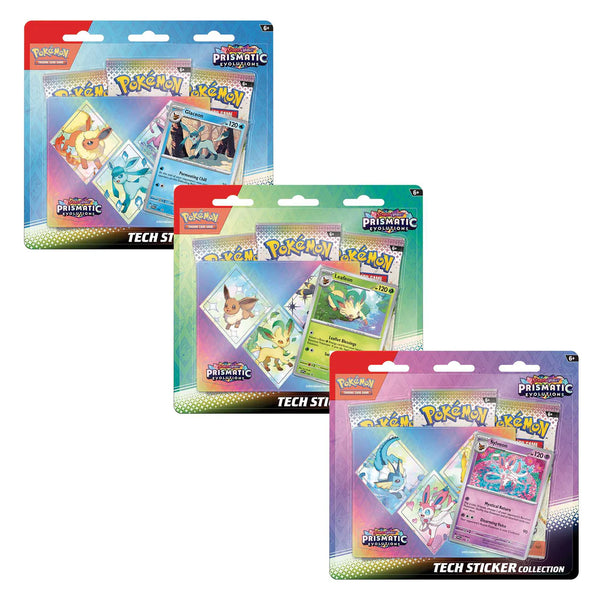 Pokémon TCG: Scarlet & Violet 8.5  Prismatic Evolutions  Tech Sticker Collection PRE ORDER