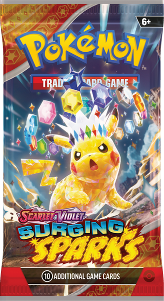 Pokemon 1 x SV8 Surging Sparks  Booster Pack (Random Art)