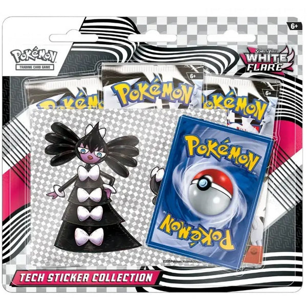 Pokemon Scarlet & Violet 10.5 White Flare Tech  Stickers Collection Gothitelle Triple Booster packs