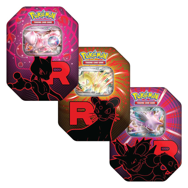 PokemonTeam Rocket Tins  Mew Ex NIdoking Ex Persian Ex