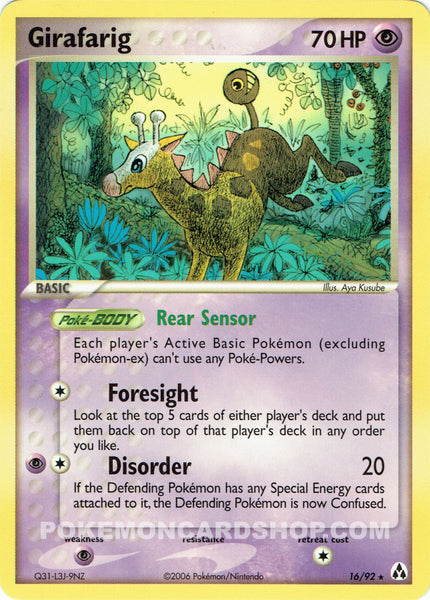 16/92 Girafarig Rare Ex Legend Maker Set Nr Mint - Mint