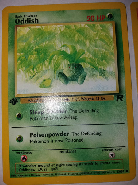 63/82 Oddish 1st Edition “Team Rocket” Nr. Mint – Mint