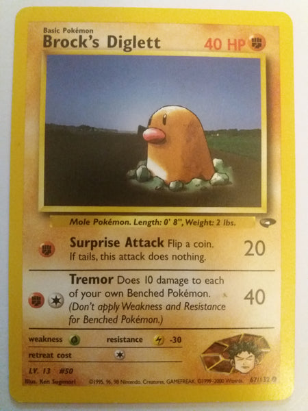 67/132 Brock's Diglett Gym Challenge Set