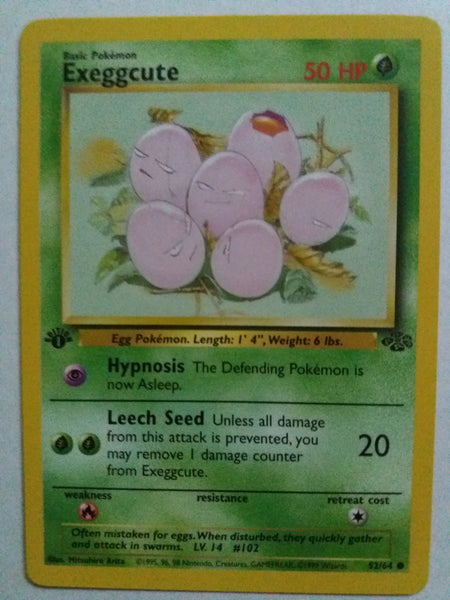 1st Ed 52/64 Exeggcute Jungle Set Near Mint - Mint