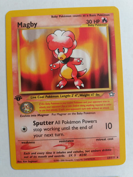 23/111 Magby Rare “Neo Genesis” 1st Edition Nr. Mint – Mint